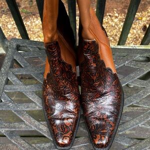 Brown Coldwater Creek Western Boots Sz 9